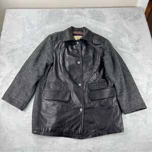 Howie & Son RARE VTG Men's Size Medium Genuine Ovine Black Leather Made in Spain